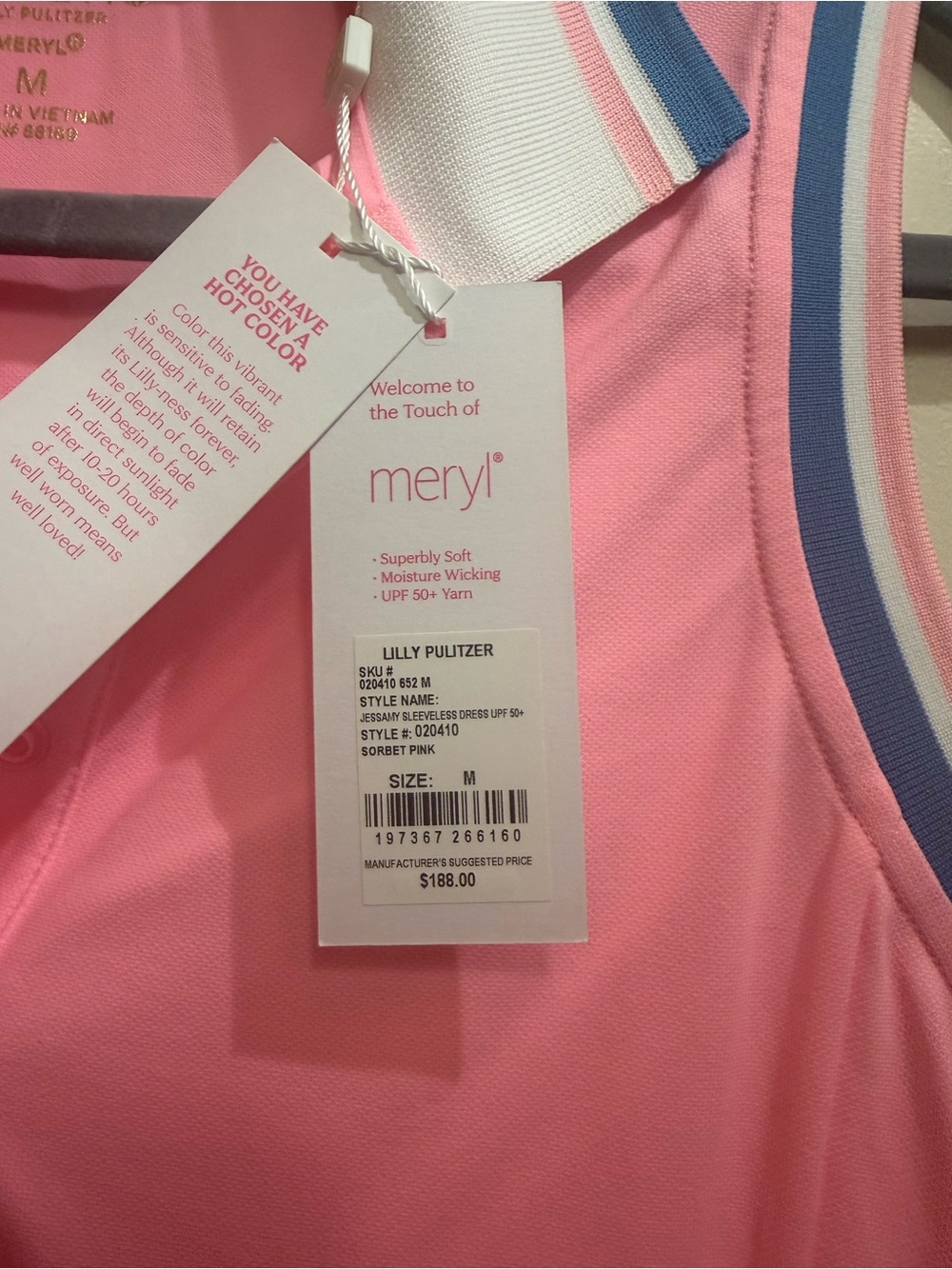 NWT Lilly Pulitzer SPF 50 Luxletic Jessamy Tennis Dress with Contrast Trim - Picture 5 of 10